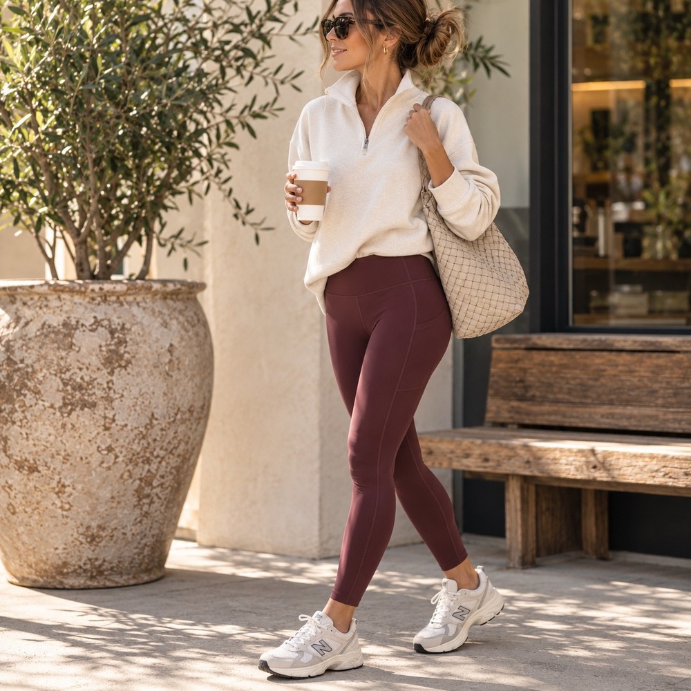 Athleta Ultimate Stash Pocket Leggings S Spiced Cabernet Burgundy Retired